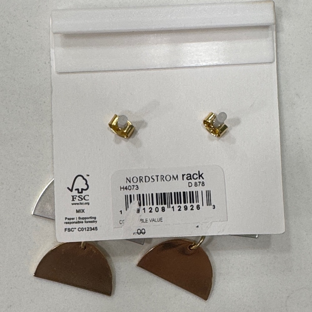 Madewell Two-Tone Gold and Silver Statement Earrings - Picture 4 of 5